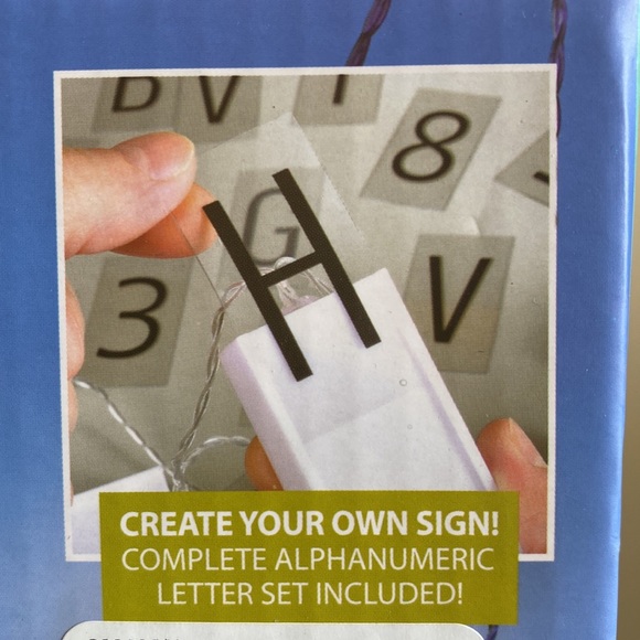 NWT! LED Letter String Lights - Picture 2 of 4